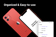 Mockups of the iPhone 12 Pro, an iPhone Mockup by AM Design (Thumbnail 4 of 8)