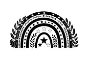 Boho Rainbow Silhouette Bundle, an Illustration by yasushie (Thumbnail 14 of 31)