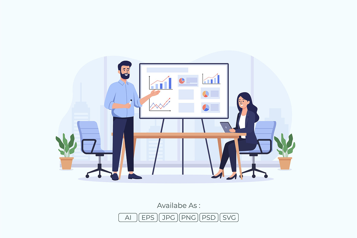 Digital Marketing Strategy and Data, a Finance Illustration by Partikusi Design (Photo 2 of 3)