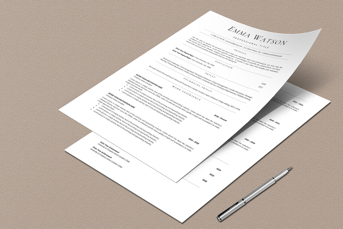 Resume template / CV template, a Resume Template by UResume (Photo 8 of 8)
