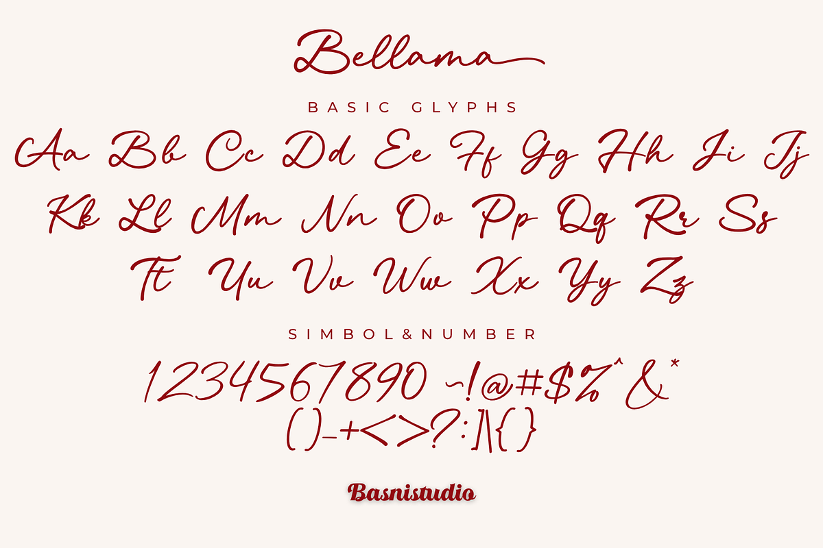 Bellama Signature Font, a Script Font by Basnistudio (Photo 10 of 10)