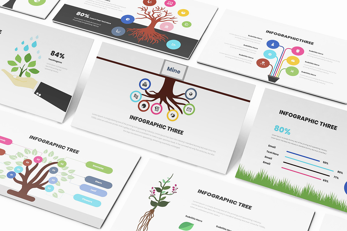 Tree Infographic Google Slides, a Presentation Template by Formatika Studio