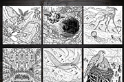 Alien Wildlife Coloring Pages Bundle, a Brochure Template by LA Design (Thumbnail 2 of 10)
