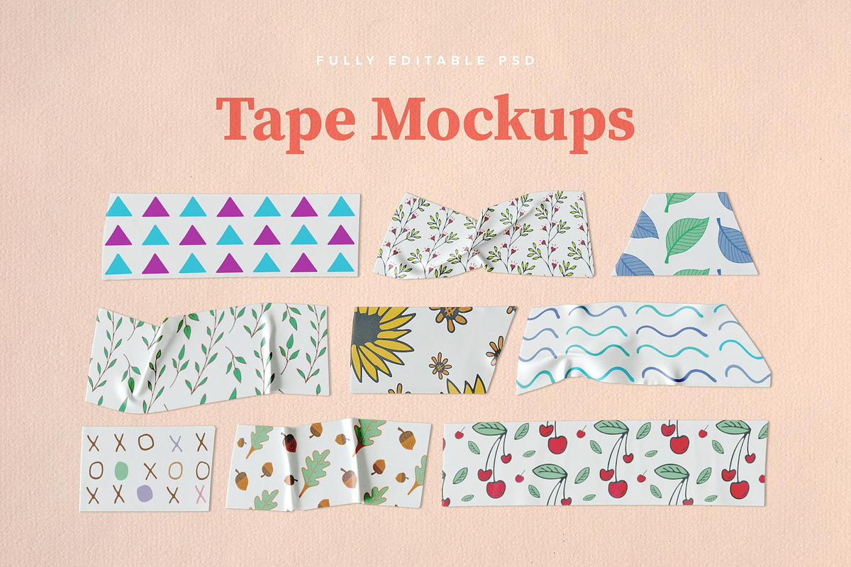 Washi Tape PSD Mockups, a Print Template by Creative Veila (Photo 2 of 6)