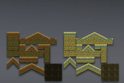 Platformer Tileset 6:Egyptian Temple, an Illustration by LudicArts (Thumbnail 3 of 3)