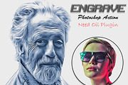 Engrave Photoshop Action, an Action Add-On by Studio Retouch (Thumbnail 1 of 12)