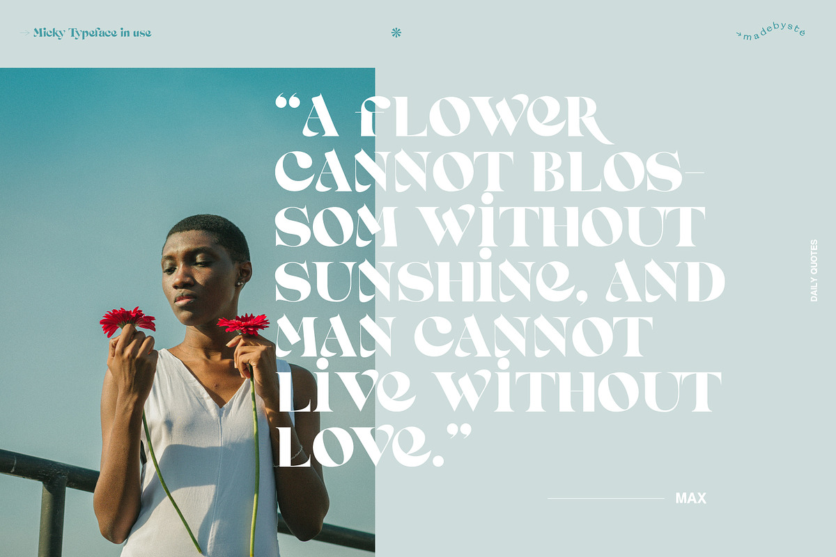 MICKY — REGULAR, OUTLINE & BONUS, a Serif Font by Madebysté. (Photo 9 of 10)
