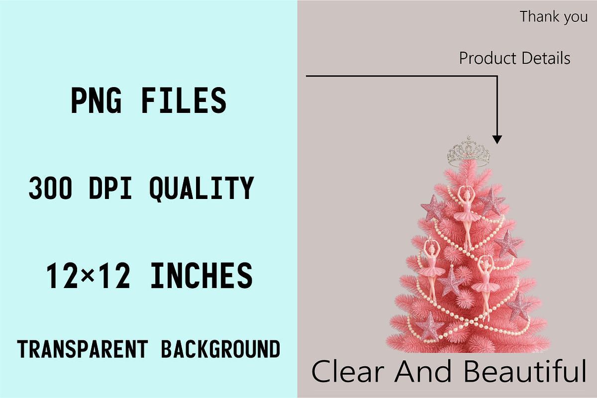 Pink Christmas Tree Clipart Bundle., an Illustration by SVGArt (Photo 5 of 8)