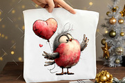 Quirky Valentine Birds Clipart, an Illustration by OK Design (Thumbnail 6 of 6)