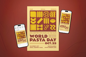 World Pasta Day Event Flyer Set, a Flyer Template by The Good Store