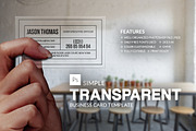 Simple Transparent Business Card, a Business Card Template by Marvel (Thumbnail 1 of 5)