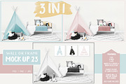 Kids Room Wall/Frame Mock Up 23, a Print Template by Whimsicality (Thumbnail 1 of 7)