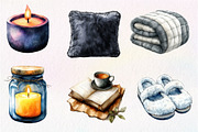 Cozy Self Care Clipart Bundle, an Illustration by Dream Creation (Thumbnail 4 of 6)