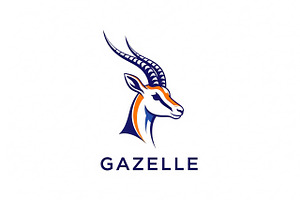 Gazelle Logo With, a Branding & Logo Template by Logocreative