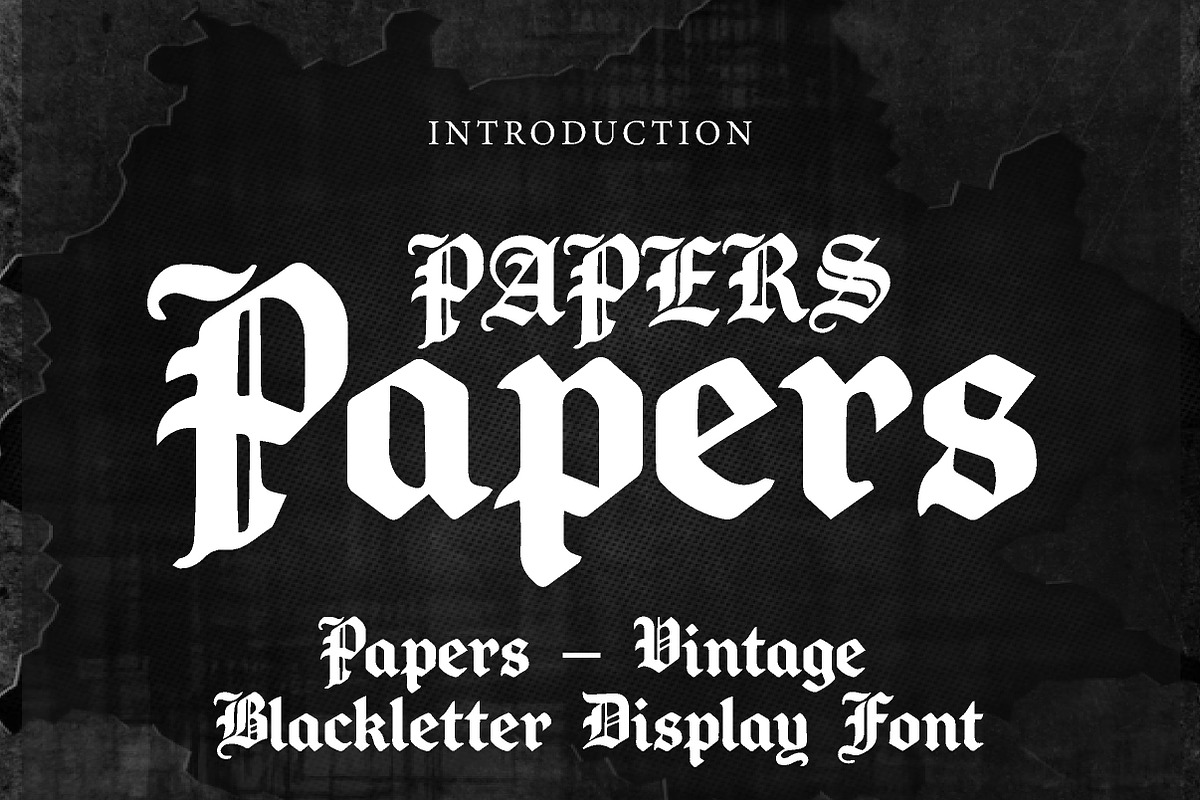 Papers, a Blackletter Font by Wow Magic (Photo 2 of 4)