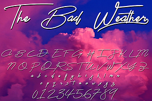 The Bad Weather - Script, a Script Font by CCONCEPTLAB