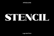 Stencil - Logo Serif Font, a Serif Font by Luna Shop (Thumbnail 1 of 13)