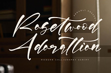 Rosetwood Adorattion Modern Script