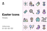 Easter icon set, an Icon by OPALE (Thumbnail 1 of 12)
