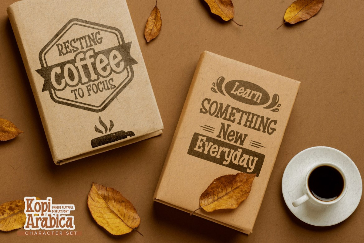 Kopi Arabica-Unique Playful Display, a Font by Gassstype (Photo 3 of 8)