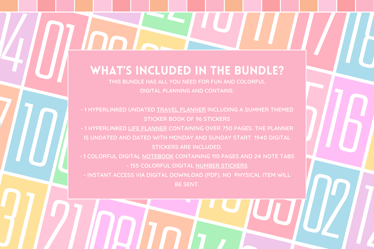 Pastel Digital Planner Mega Bundle, a Templates & Theme by SunshineStudioBoutique (Photo 2 of 11)