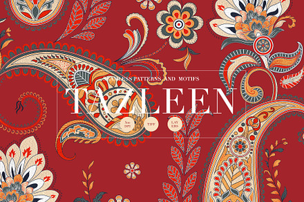 TAZLEEN Hand Drawn Paisley Prints, a Pattern Graphic by LEAFure