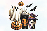 Halloween Obsessive Cup Disorder PNG, an Illustration by CraftArtStudio (Thumbnail 1 of 4)