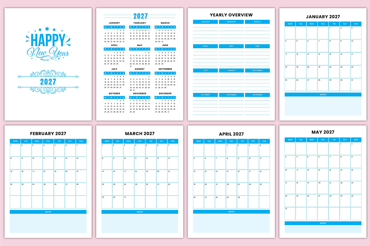 5-Year Monthly Planner (2026–2030), a Stationery Template by Mustafiz (Photo 5 of 8)