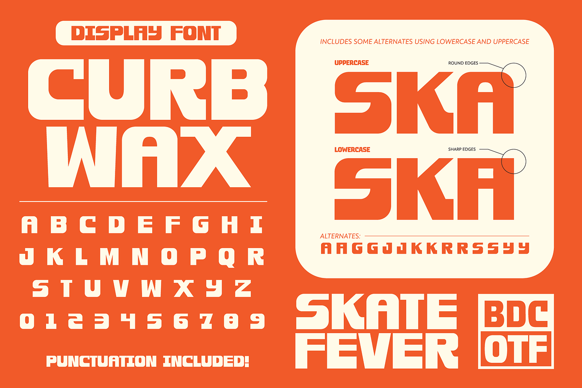Curb Wax Display Font, a Font by Brethrendesignco (Photo 2 of 3)