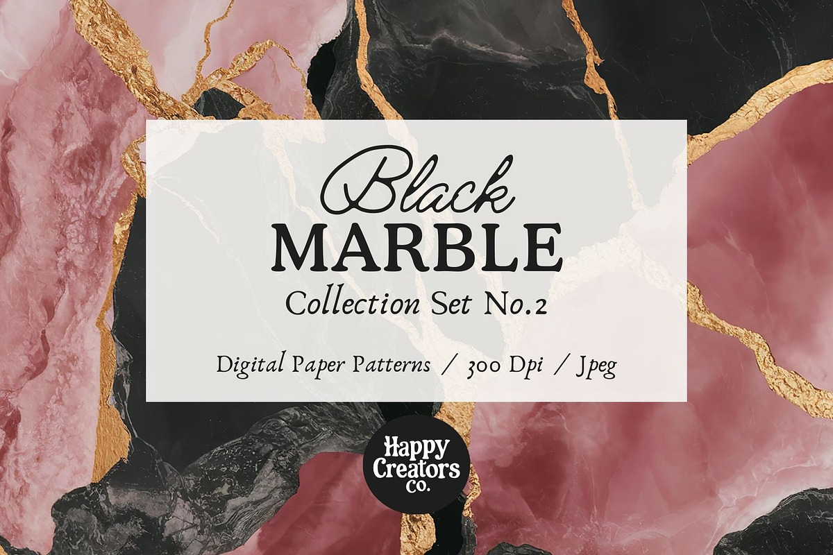 Black Marble Texture Patterns #2, a Texture Graphic by Happy Creators Co. (Photo 7 of 7)