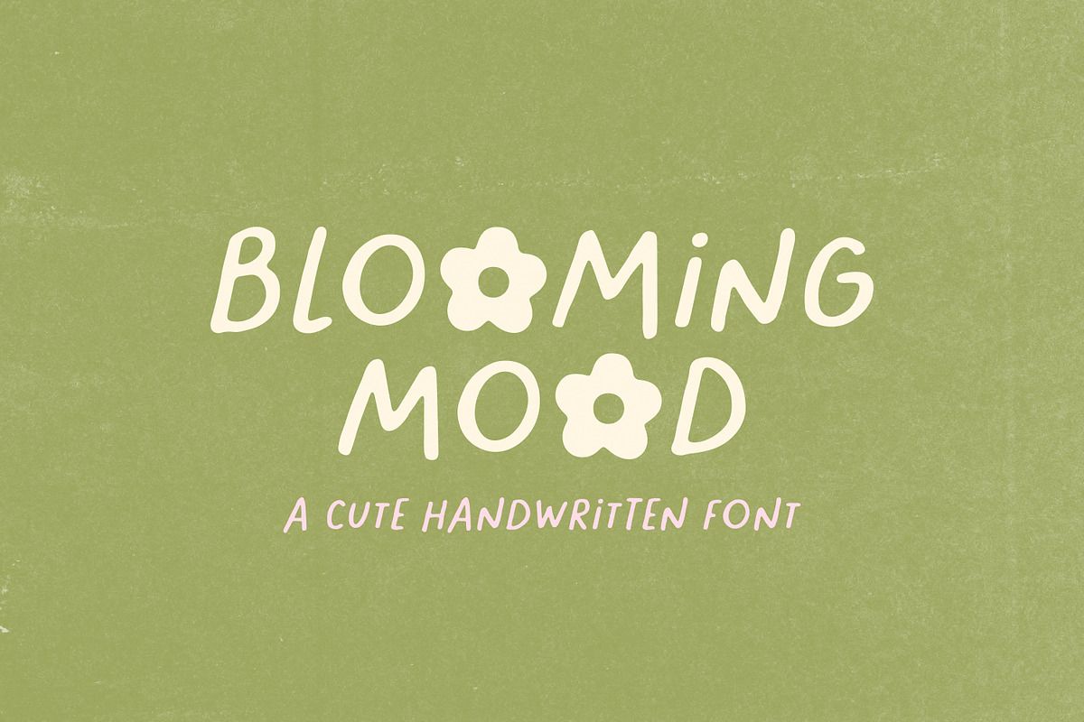 Blooming Mood - Cute Font, a Handwritten Font by simpleblues (Photo 1 of 12)