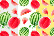 Watermelon watercolor kit, a Food Illustration by Elegantia (Thumbnail 3 of 8)