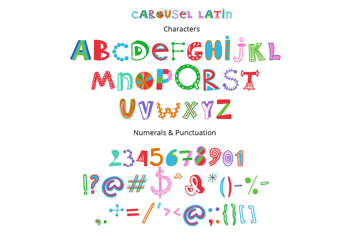 Carousel color font, a Handwritten Font by Malena (Photo 2 of 6)