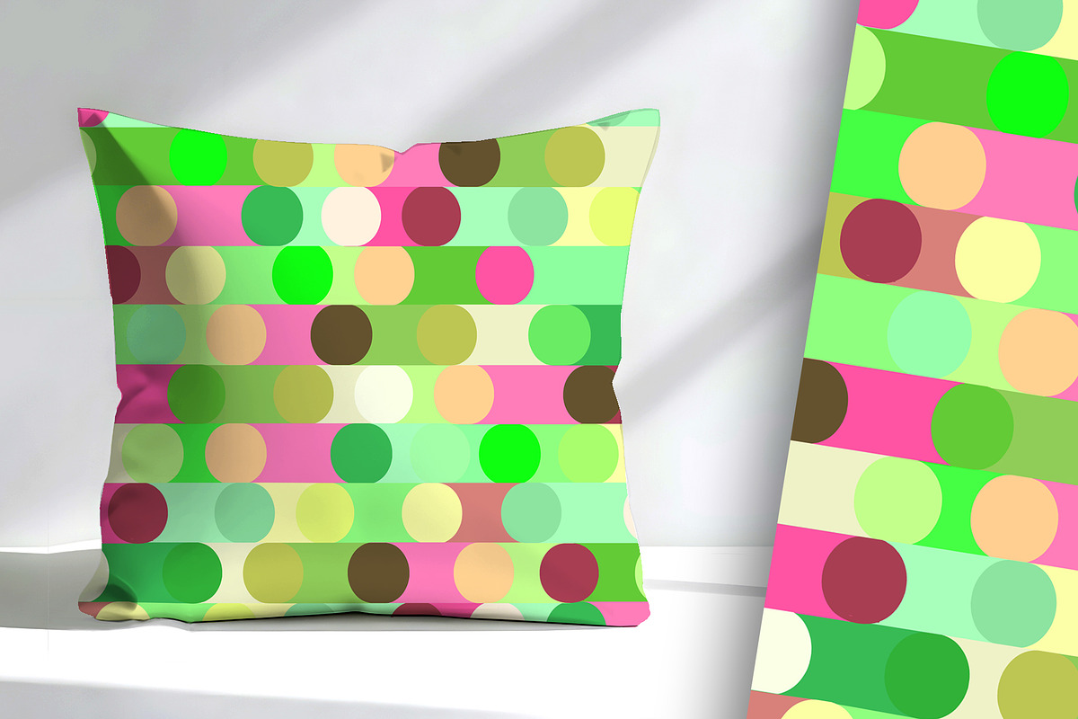 Bright Pink and Lime Geometric, a Decorative Illustration by Sharon Schwalbe (Photo 2 of 4)