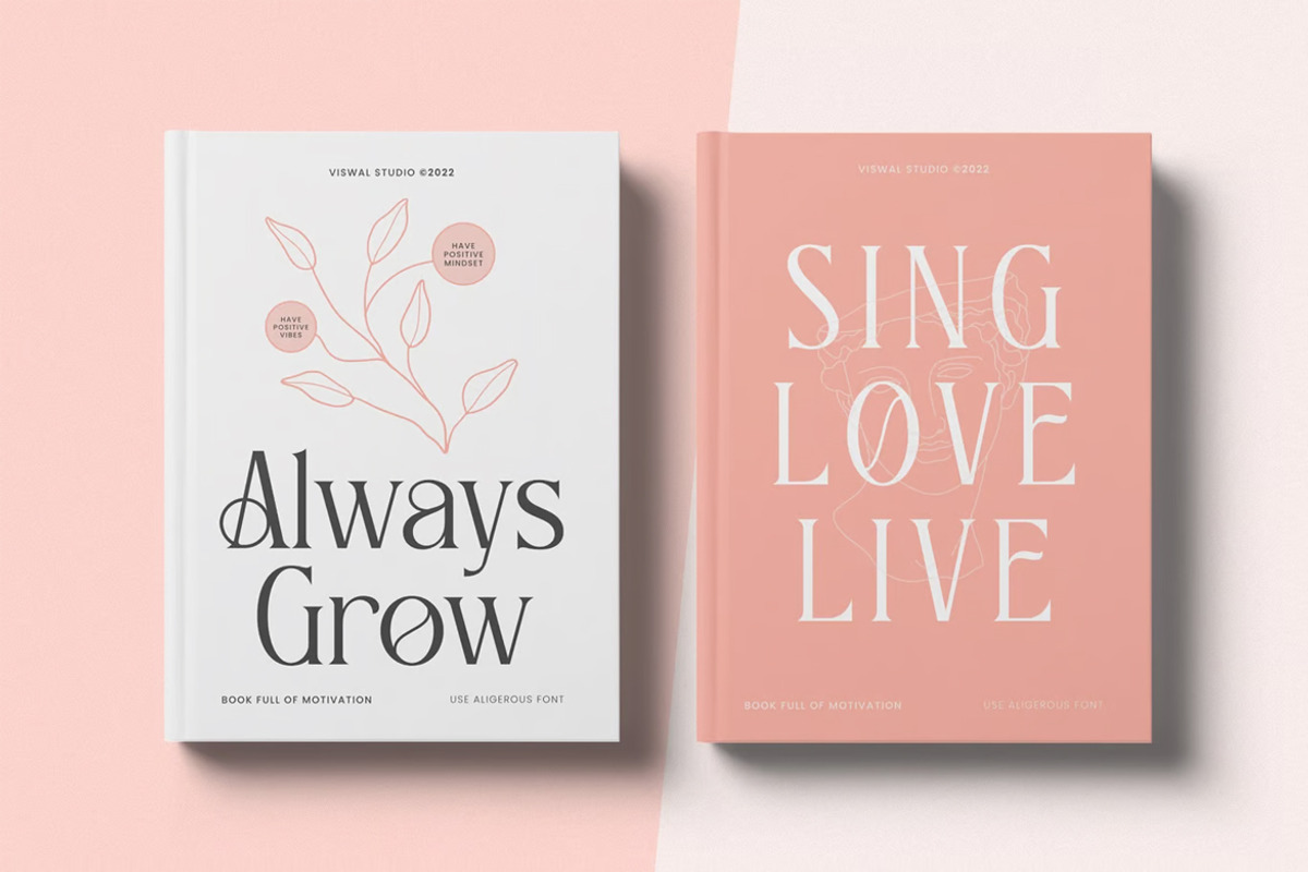Aligers - Modern Font, a Serif Font by Viswal Studio (Photo 2 of 5)