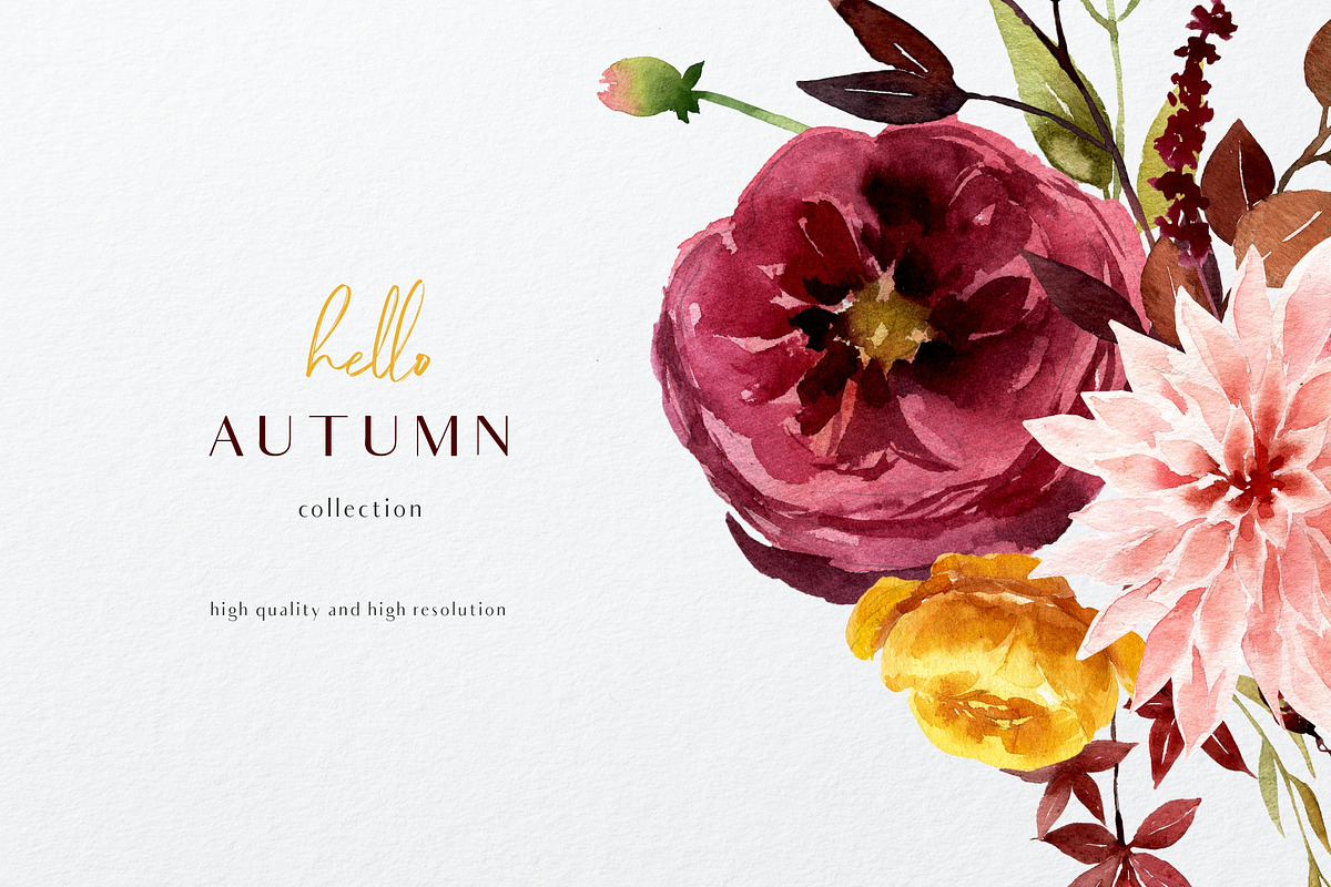 Hello autumn - watercolor collection, a Seasonal Illustration by Youksy (Photo 17 of 17)