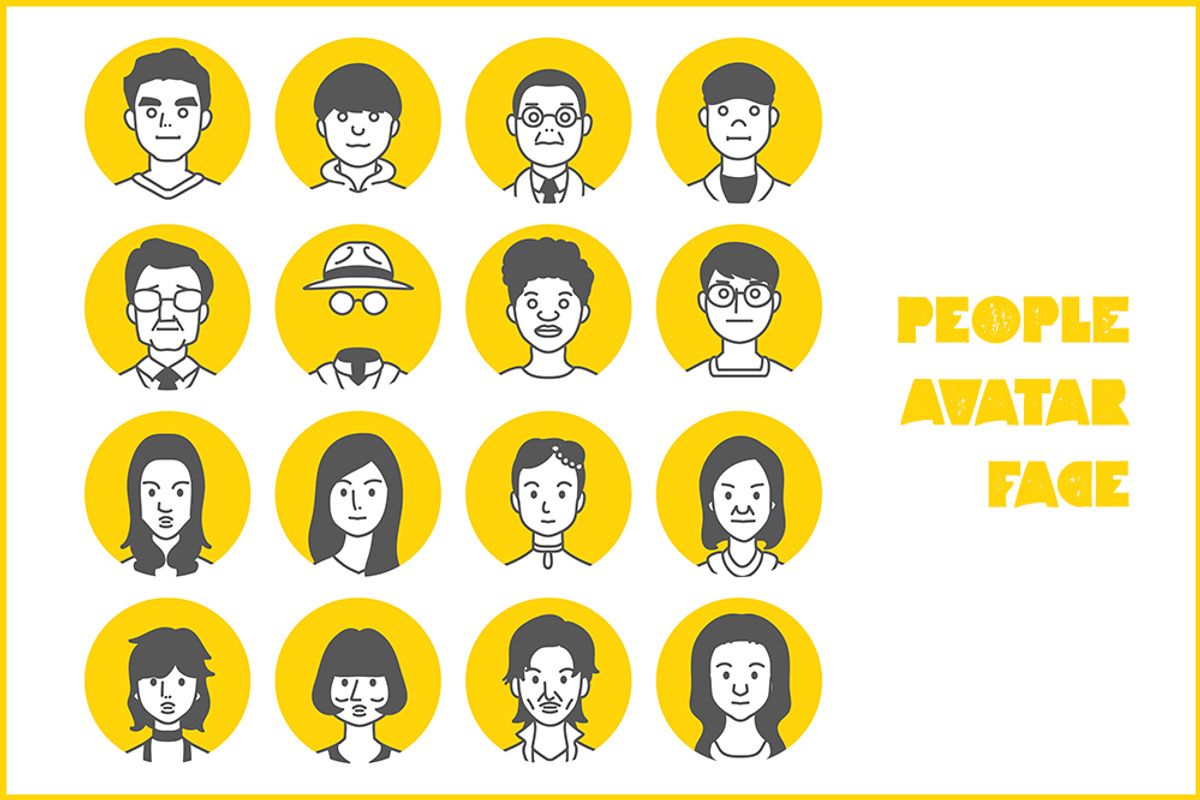 People Avatar Face icons, an Icon by LW