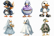 Watercolor Halloween Ducks Clipart, an Illustration by Craft Nest (Thumbnail 4 of 6)