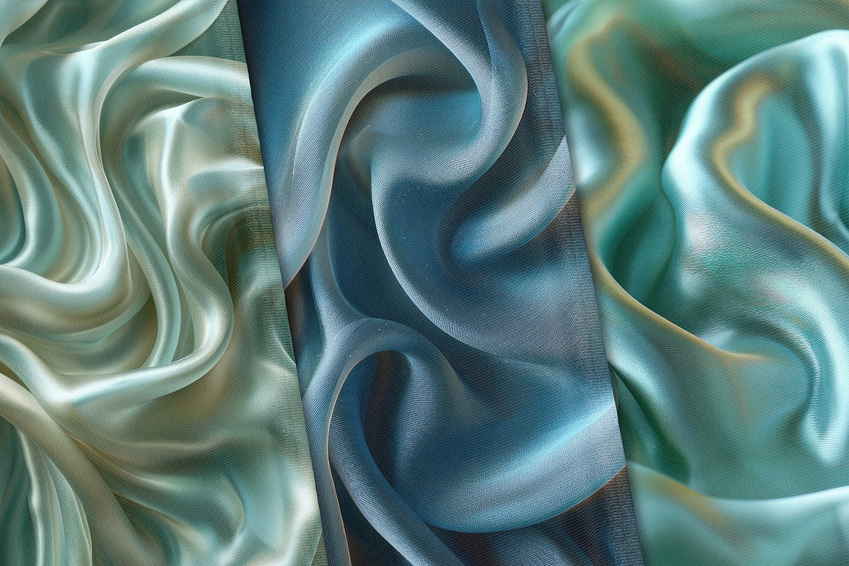 Teal Silky Textures