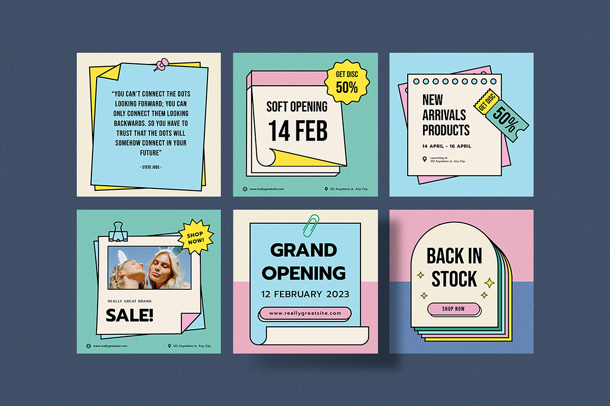 Paperetro - Social Media Templates, a Social Media Template by Surotype (Photo 8 of 9)