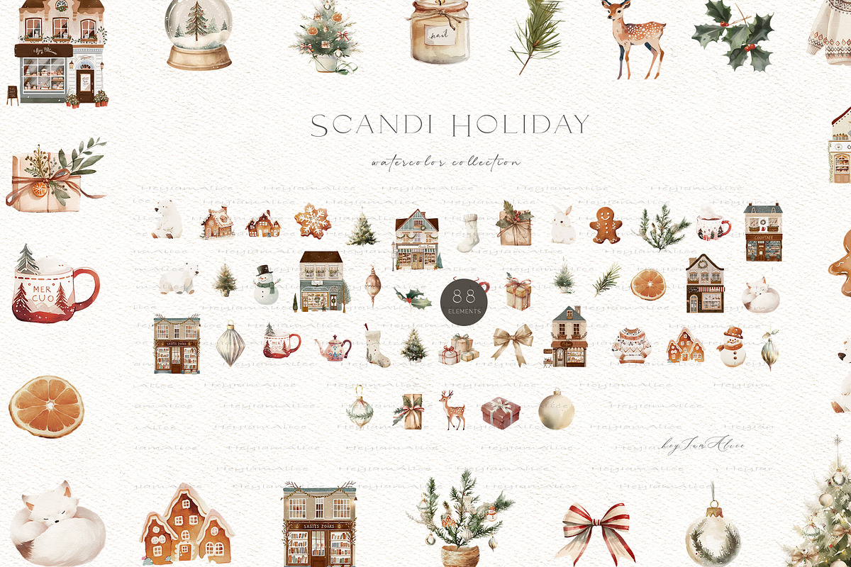 Scandinavian Christmas Holiday, a Seasonal Illustration by heyiamalice (Photo 6 of 15)