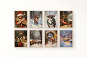 Vintage Christmas Wall Art Set, an Illustration by PrintablesByFranklyn (Thumbnail 7 of 9)