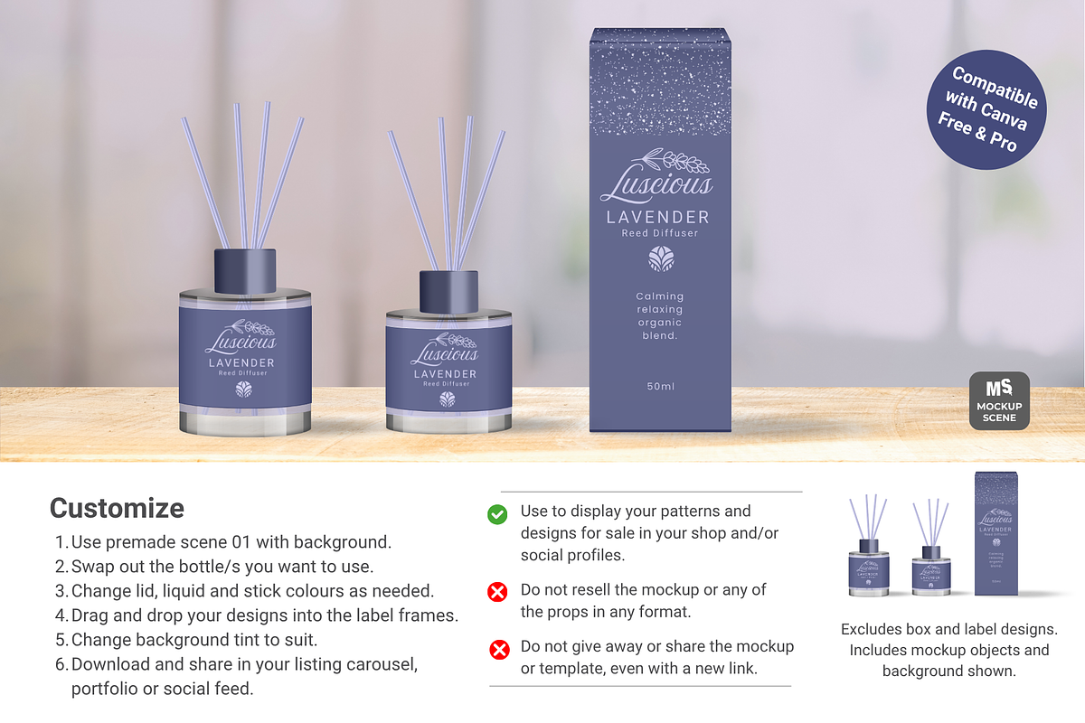 Reed Diffuser Bottle Canva Mockup, a Household Mockup by Mockup Scene (Photo 7 of 10)