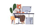 Funny anthropomorphic animals set, an Animal Illustration by Good Studio (Thumbnail 7 of 8)
