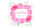Lovely Roses watercolor clip art, an Illustration by LABFcreations (Thumbnail 2 of 2)