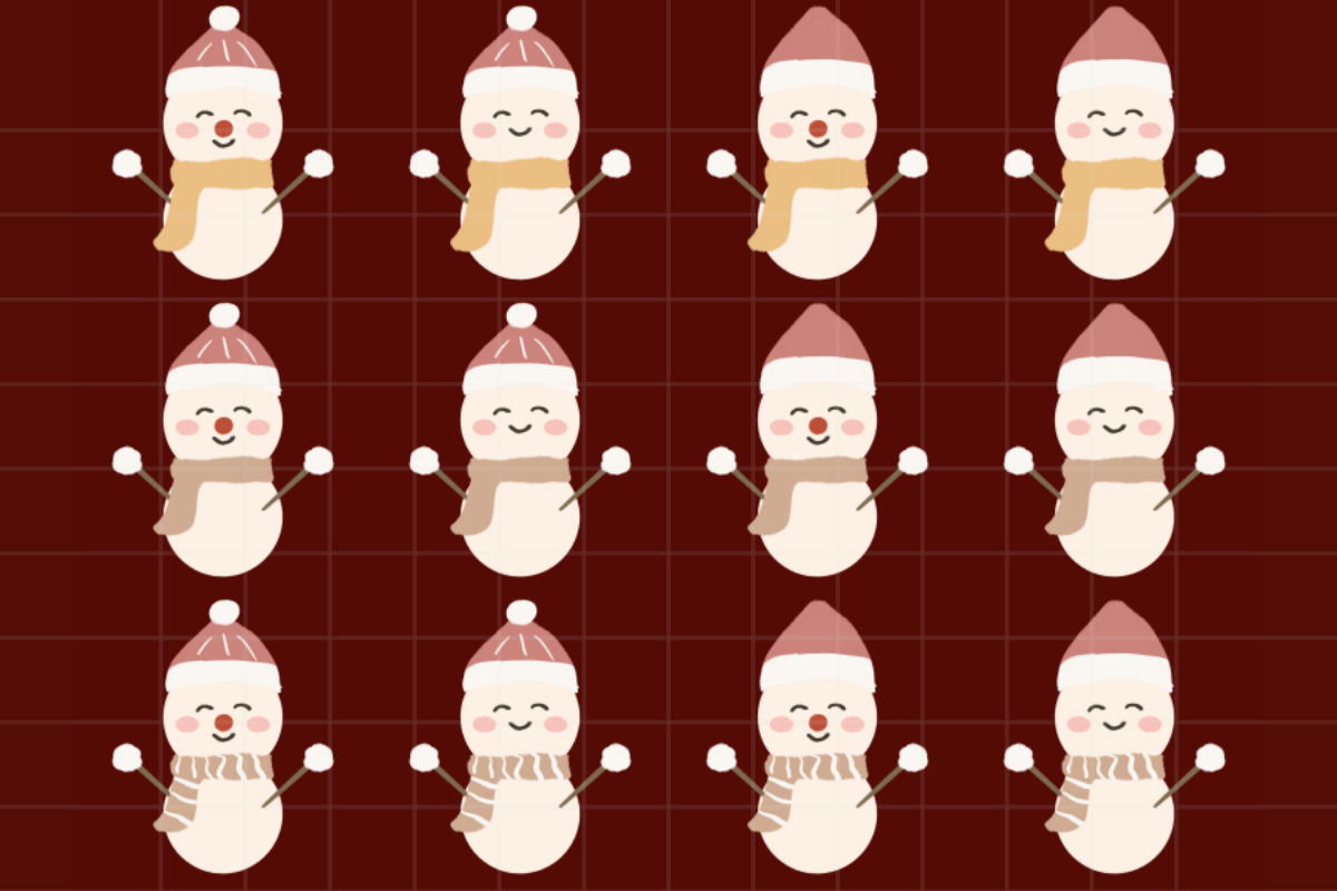 Snowman Retro Christmas Clip Art, a Decorative Illustration by tchastudio (Photo 2 of 5)