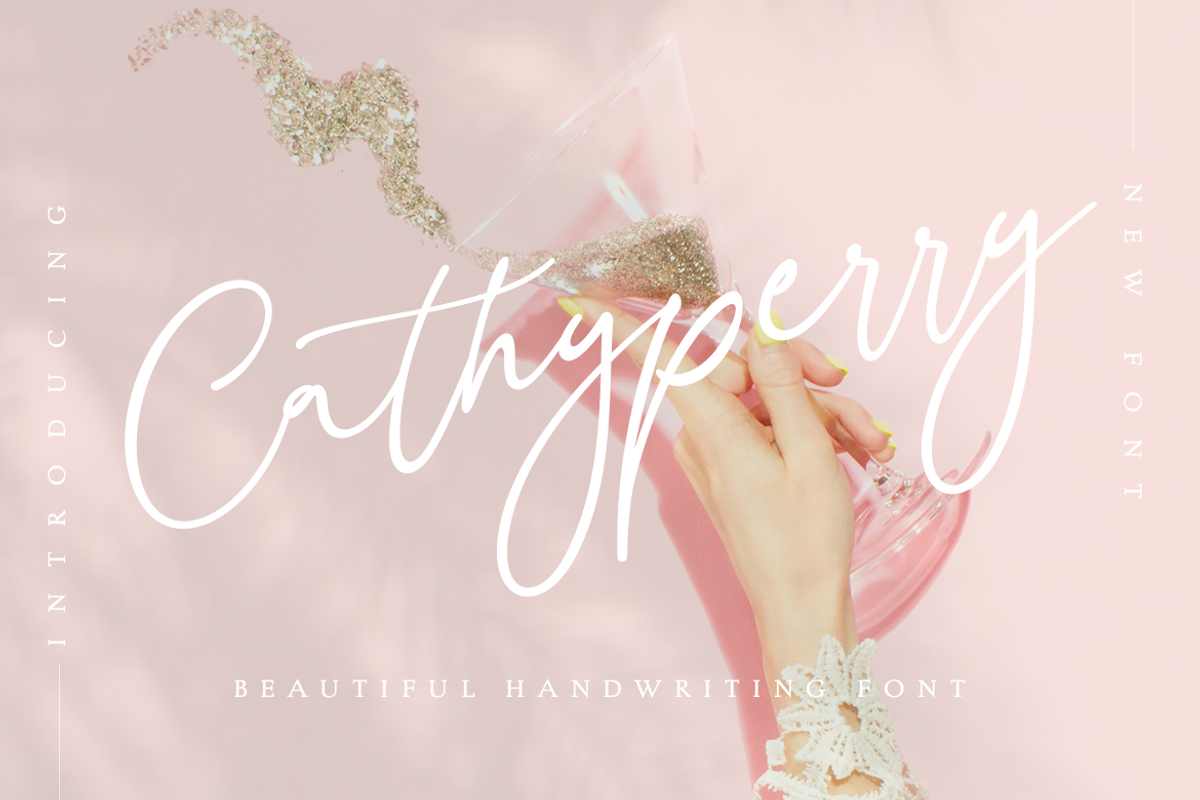 Cathyperry - Handwritten Font, a Handwritten Font by Mayofont (Photo 1 of 7)