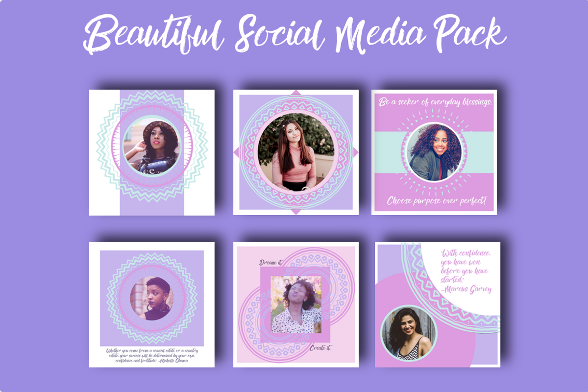 Beautiful Social Media Pack, a Templates & Theme by CosmicMedium (Photo 18 of 19)