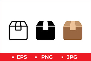Cardboard Box Icons, a Solid Icon by Artonix