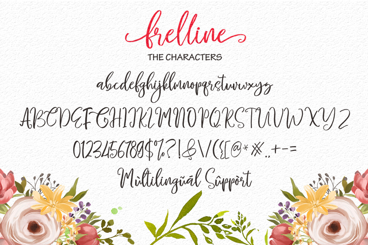 Frelline Script, a Script Font by Soft Creative (Photo 6 of 8)